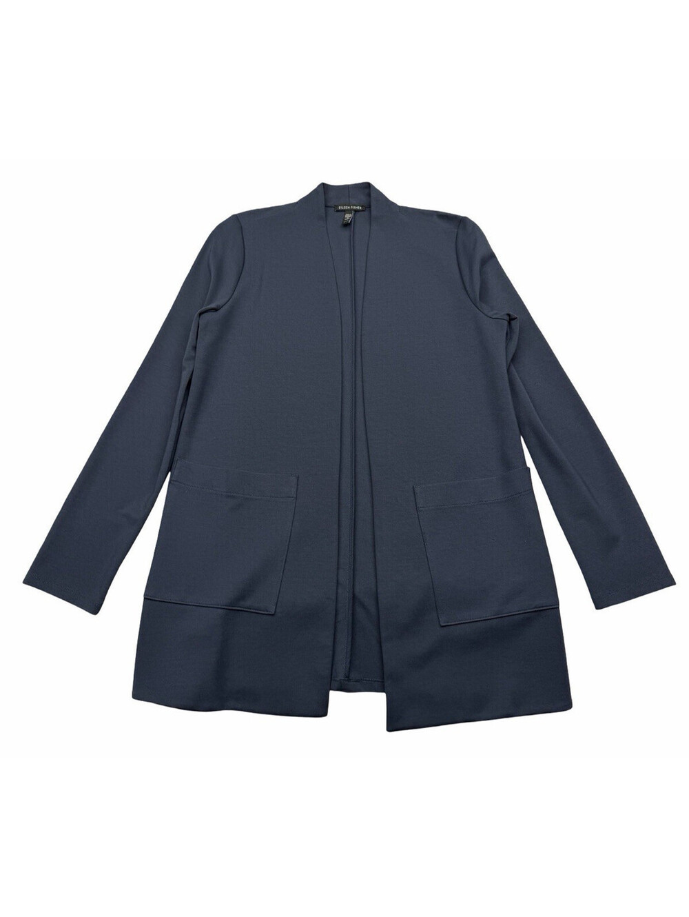 Eileen Fisher Washable Flex Ponte High Collar Jacket Blue Size XXS